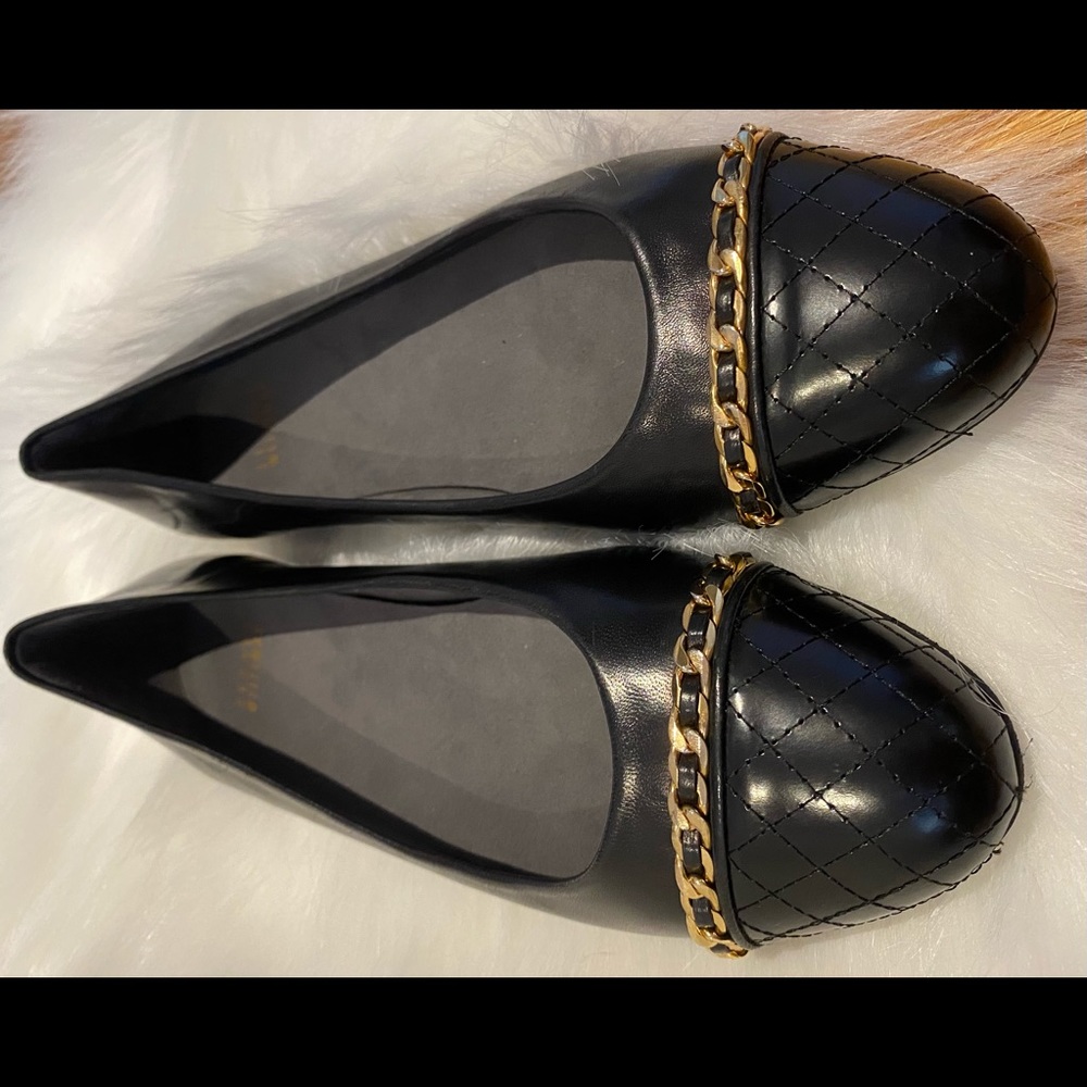 Stuart Weitzman Legacy Quilt Cap Toe ballet Flat - Picture 2 of 4
